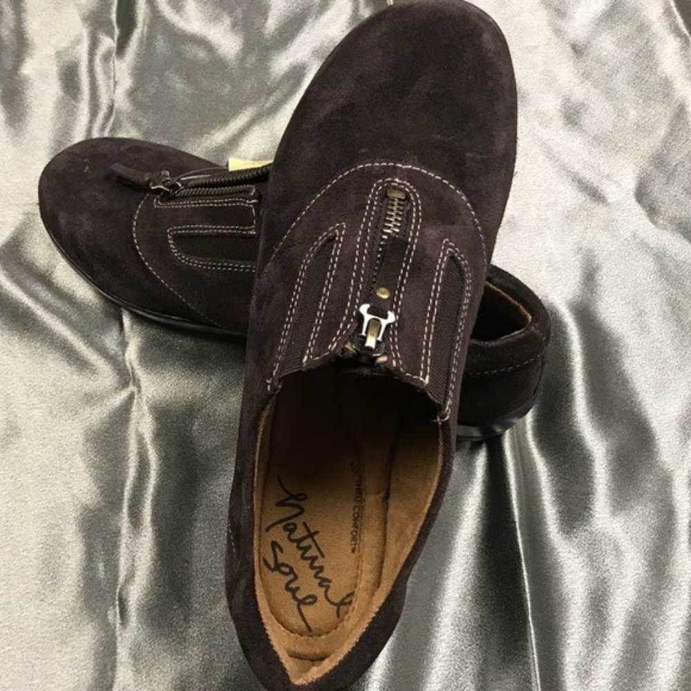 Natural Soul Brown Suede Shoes, 9M